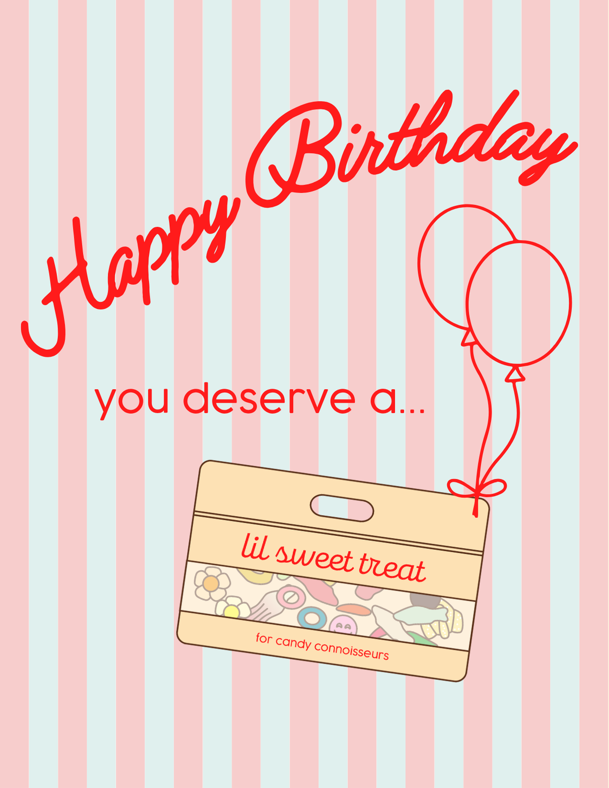 birthday gift note