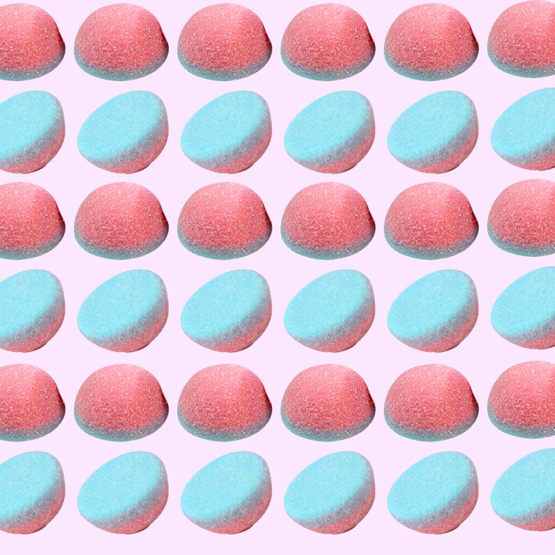 blueberry raspberry bomb gummy candy from Spain