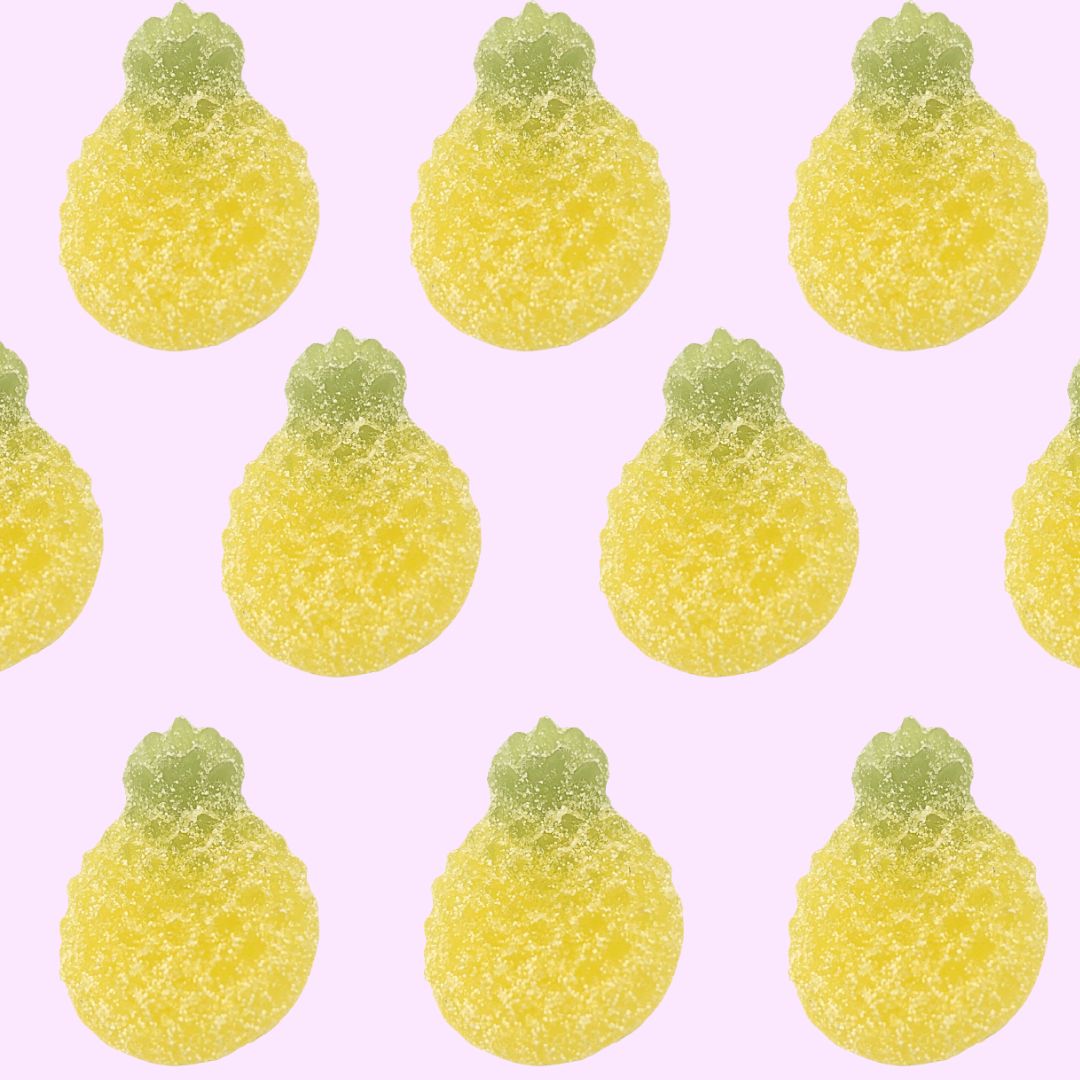 sour pineapple gummies from Sweden