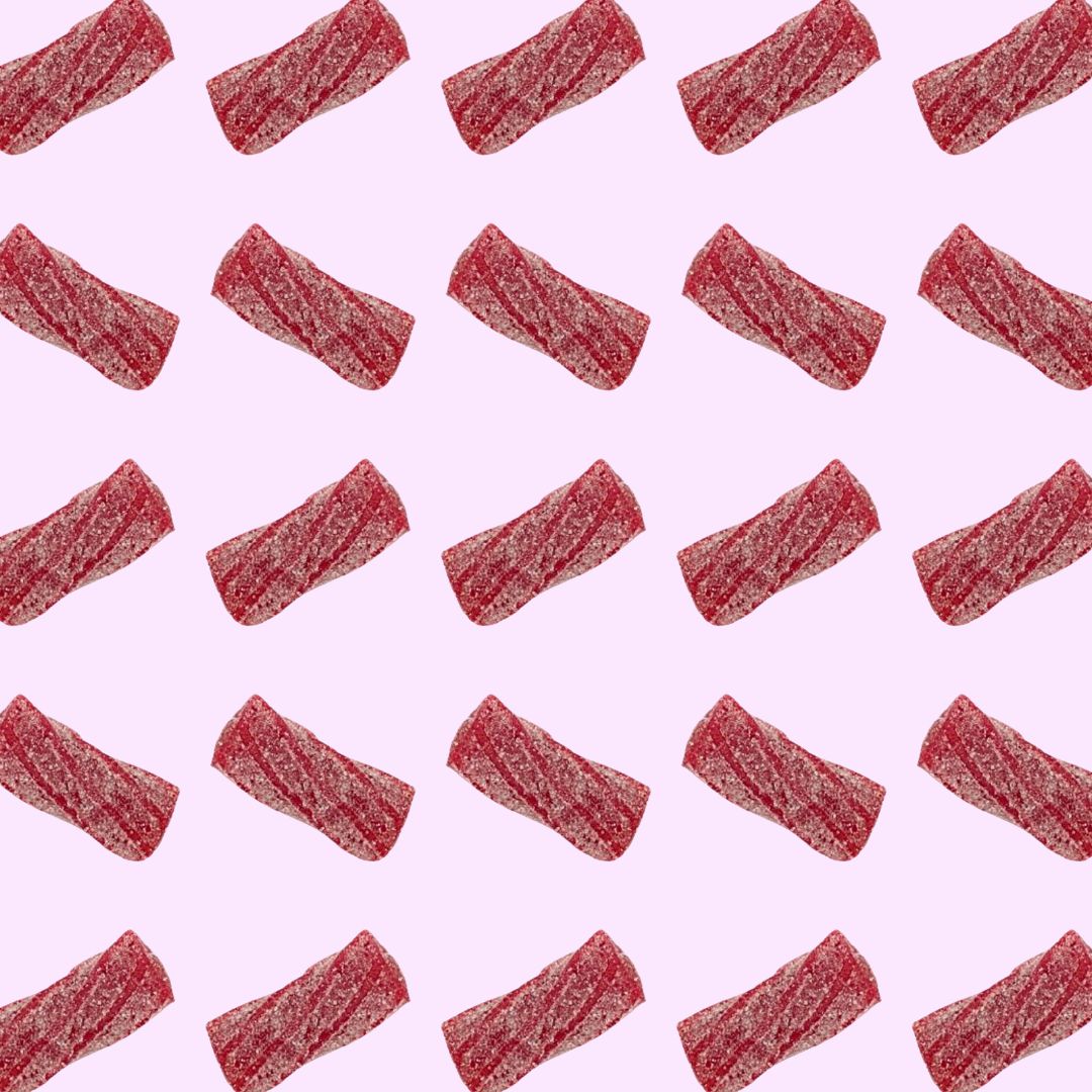 1 pound of filled strawberry straws from Sweden