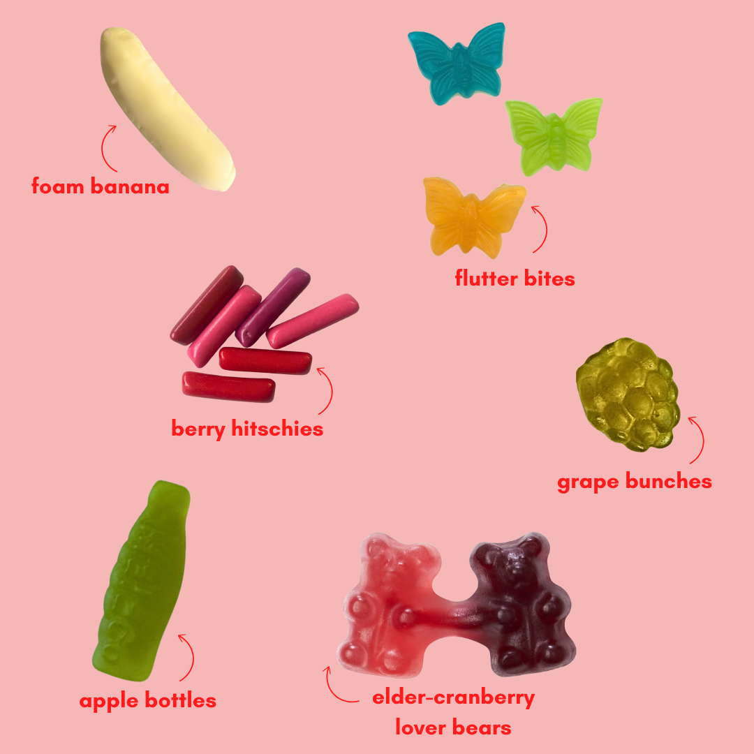 berry happy: sweet gummy candy mix (1lb)