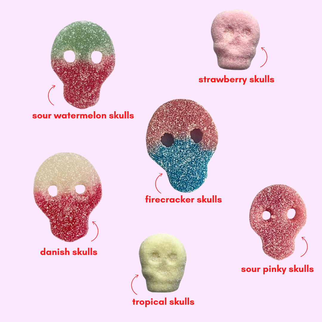 bone appetit: gluten-free sweet + sour gummy candy mix (1lb)