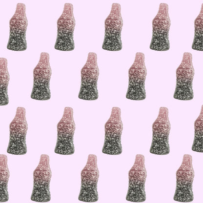 cherry cola bottles from Belgium