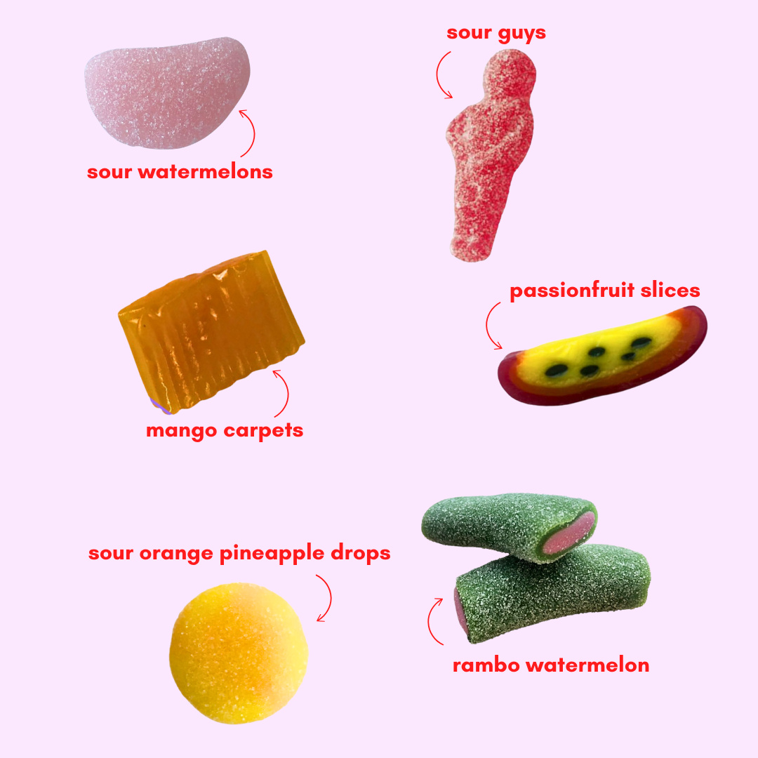 citrus crush: gelatin-free sweet + sour gummy candy mix (1lb)