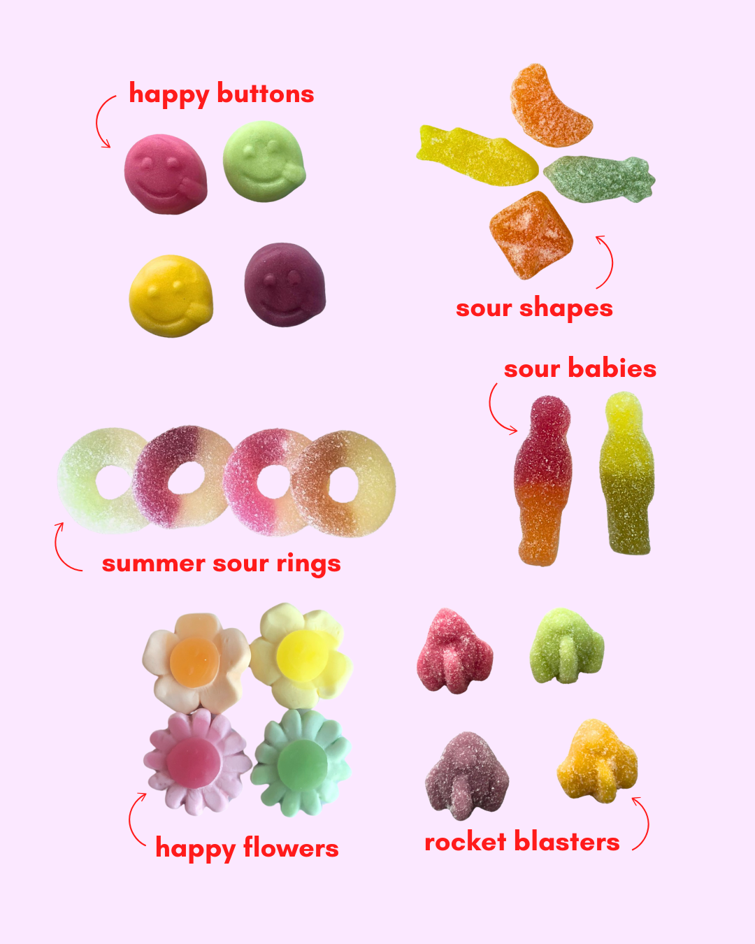 feel the rainbow: naturally dyed gummy candy mix