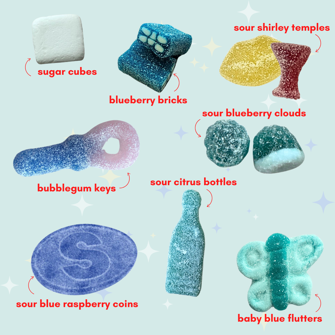 festival of sweets: sweet + sour gummy candy mix (2lb)