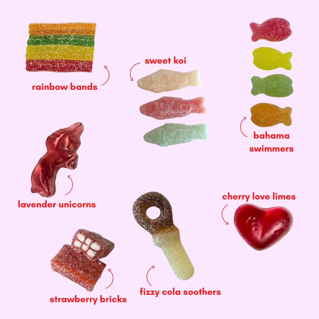fizzy fruit fun: sweet + sour gummy candy mix (1lb)