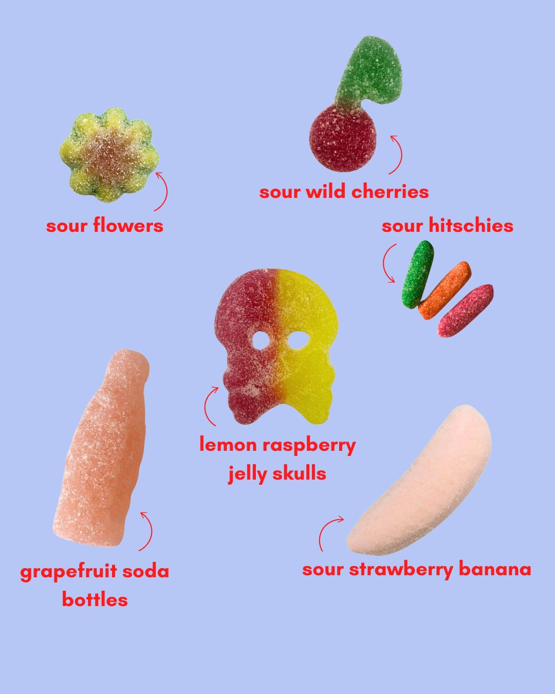 fruitstand frenzy: gluten free sour gummy candy mix