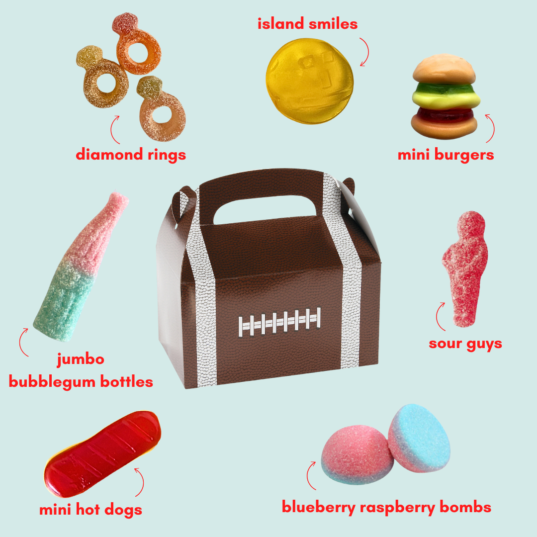 game day snack box: sweet + sour gummy candy mix (0.5lb)