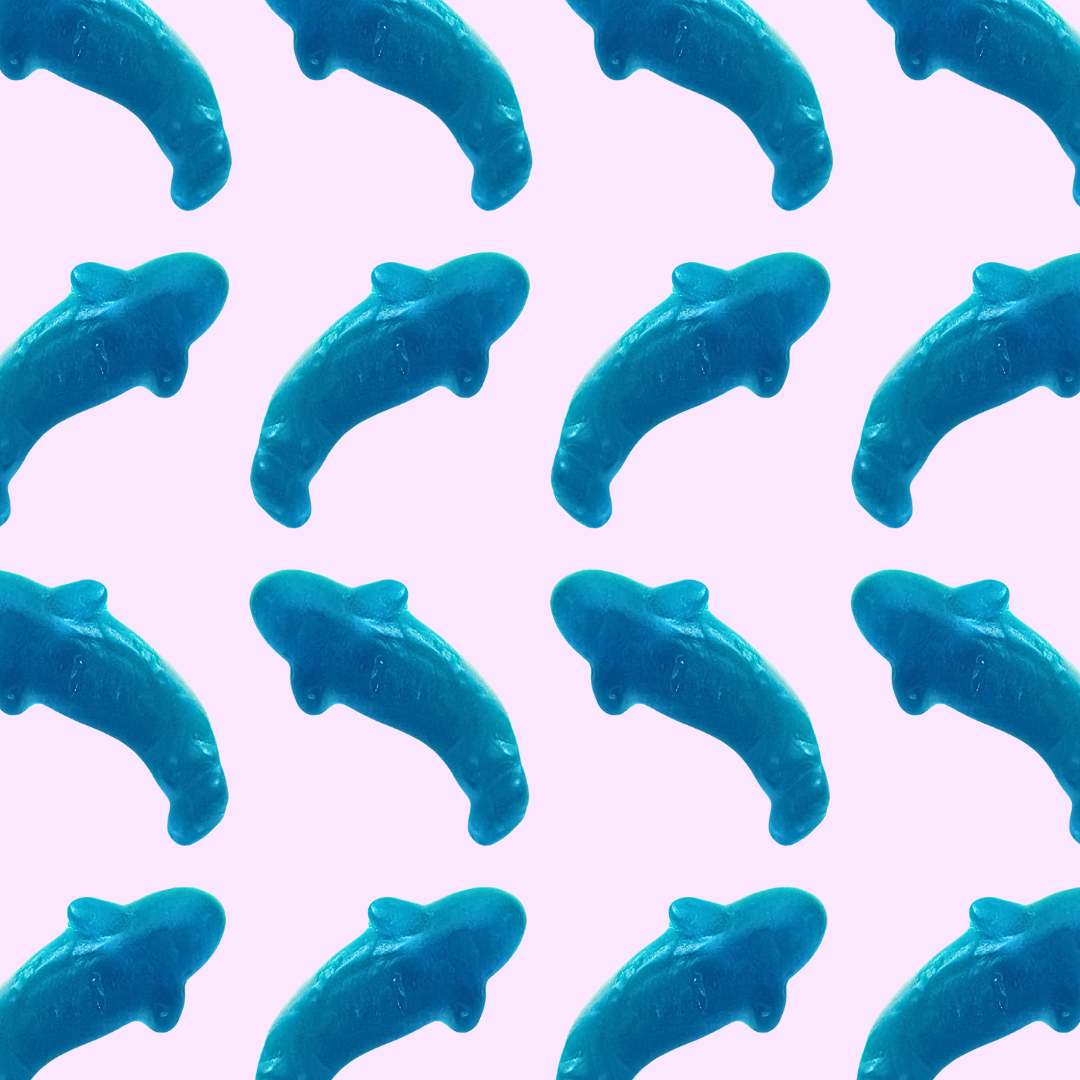 blue whale shaped gummies 
