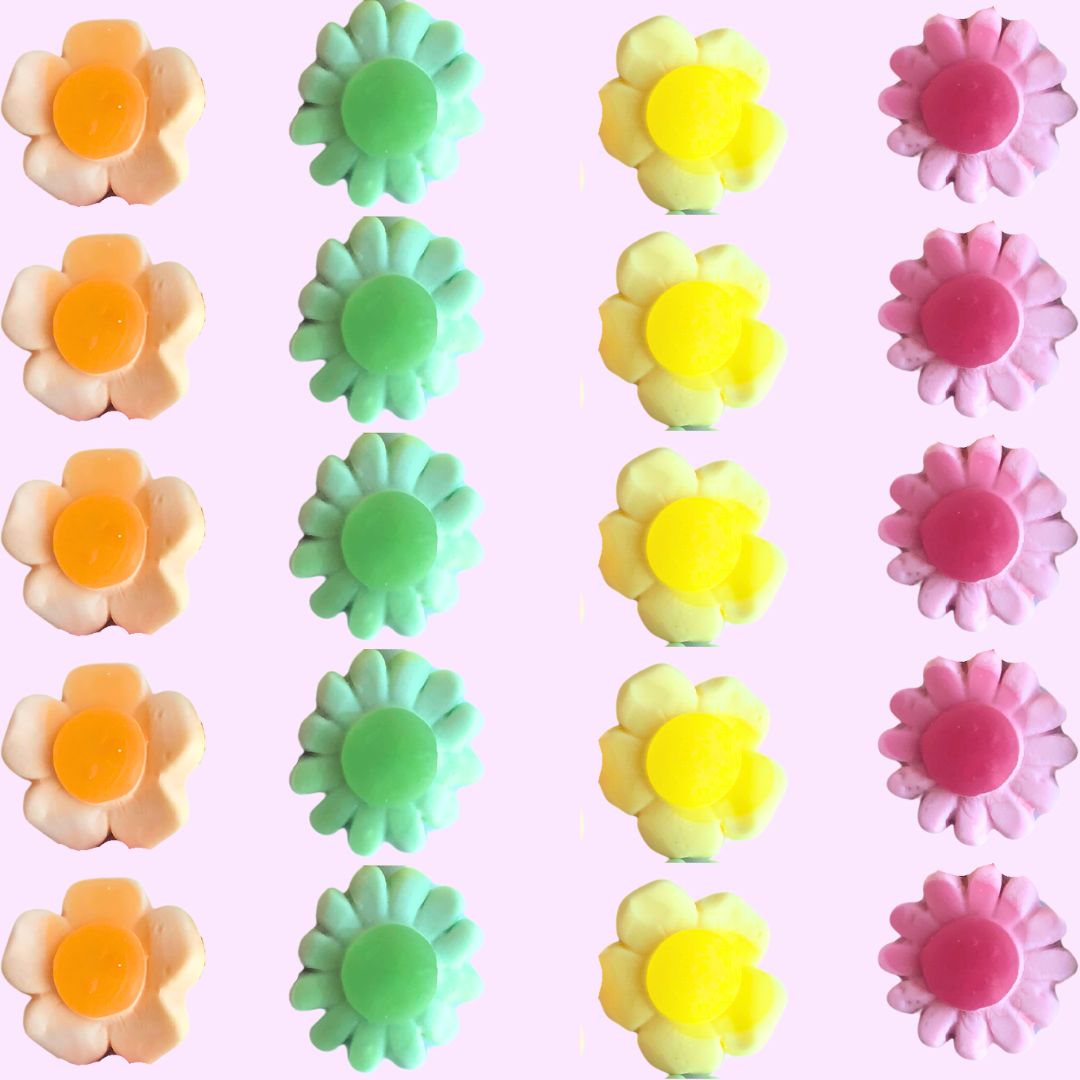 happy flower marshmallow candies from the Netherlands