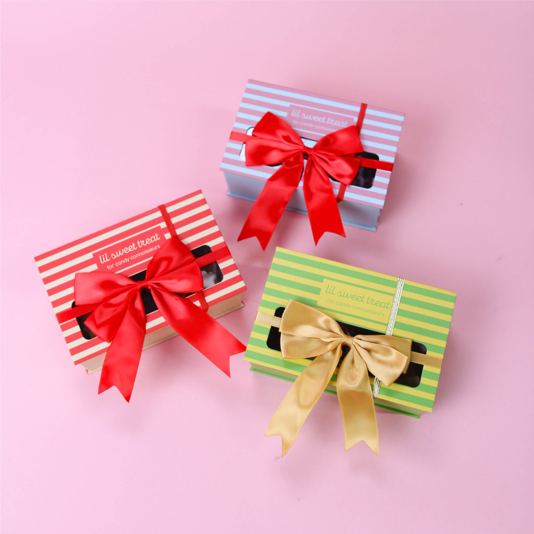 lil sweet treat striped gift boxes
