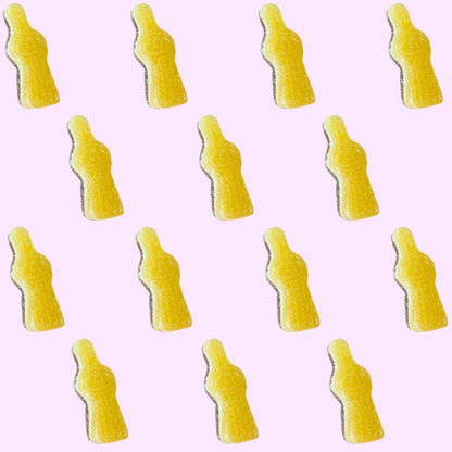 lemon cola bottle gummy candy from Belgium