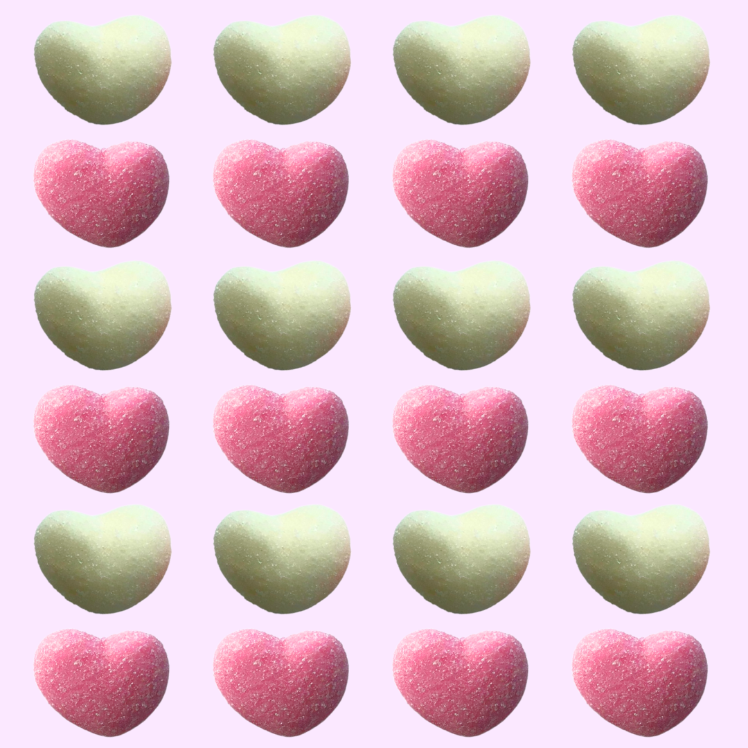 heart shaped soft candies