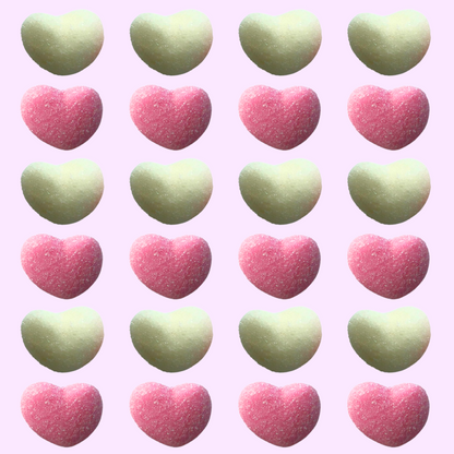 heart shaped soft candies