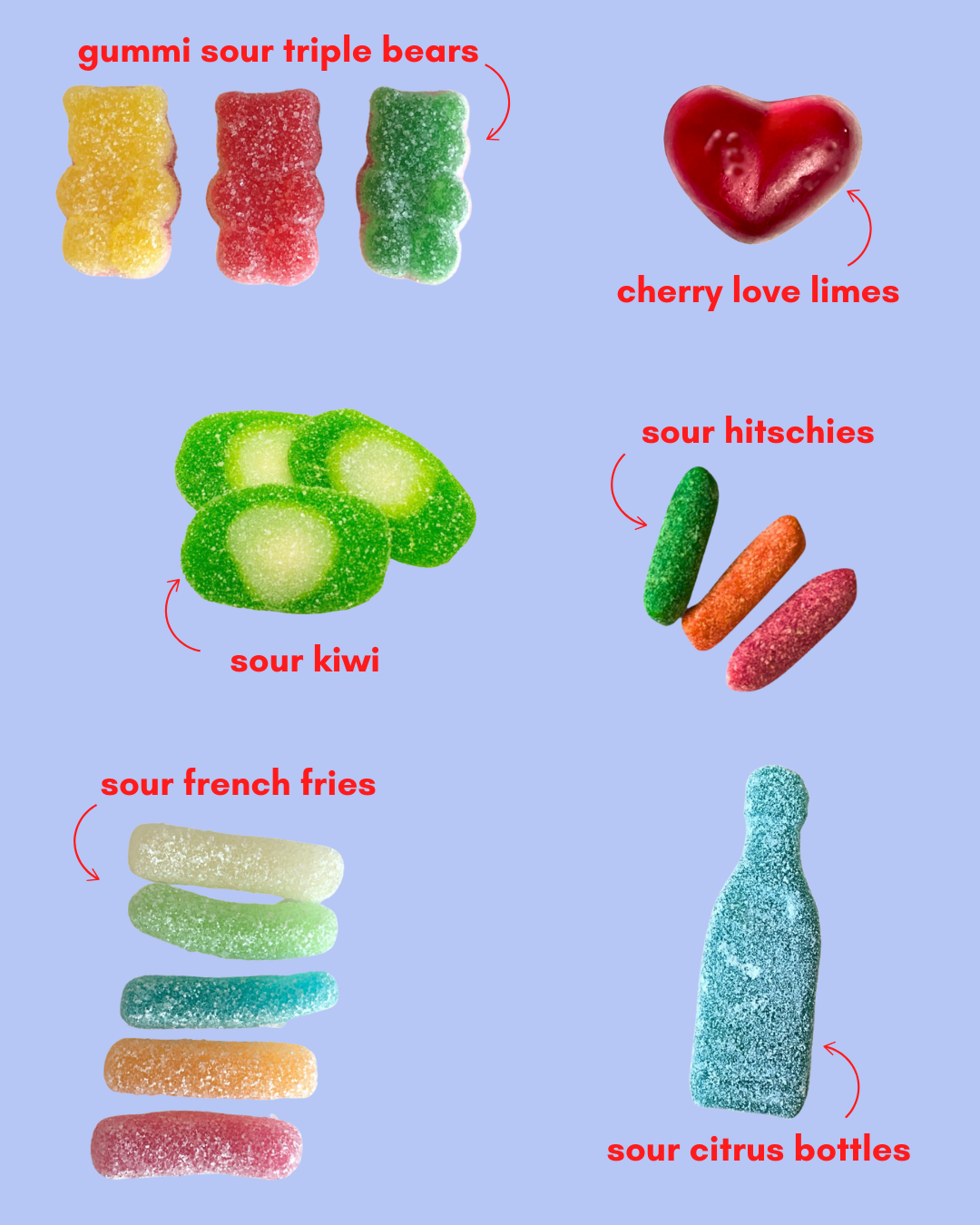 pucker pack: super sour gummy candy mix 