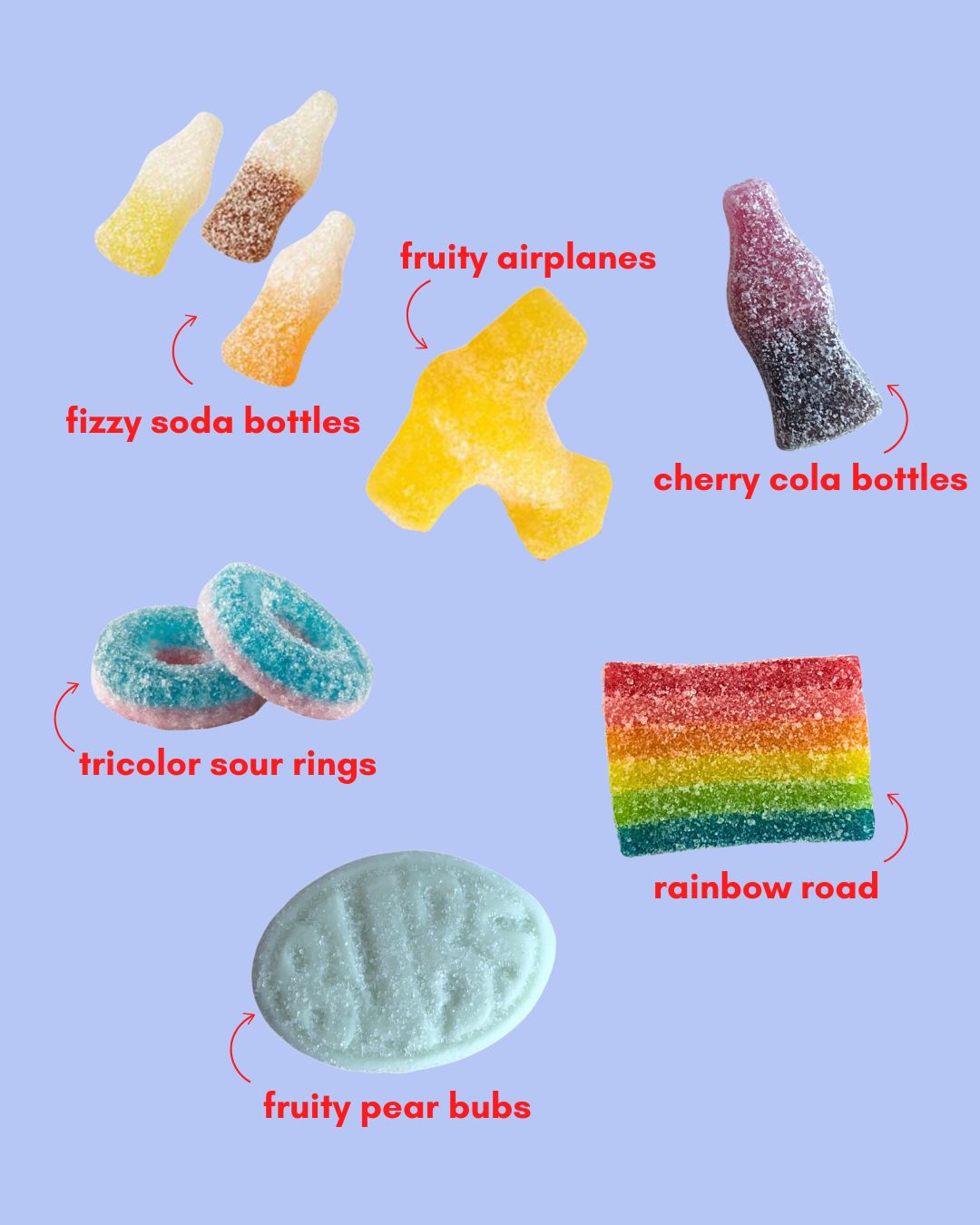 sky high sours: sour gummy candy mix