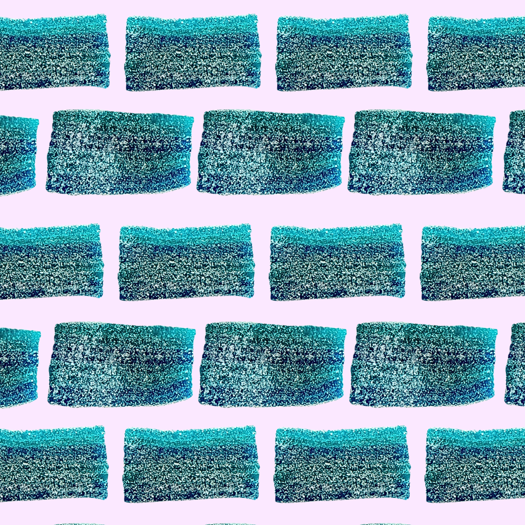 sour blue raspberry mini belts (the Netherlands) 1lb