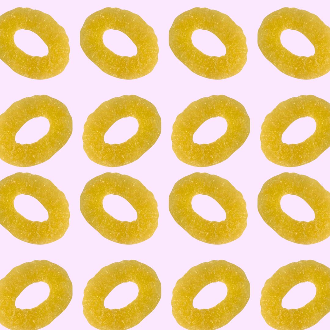 sour pineapple rings from Spain