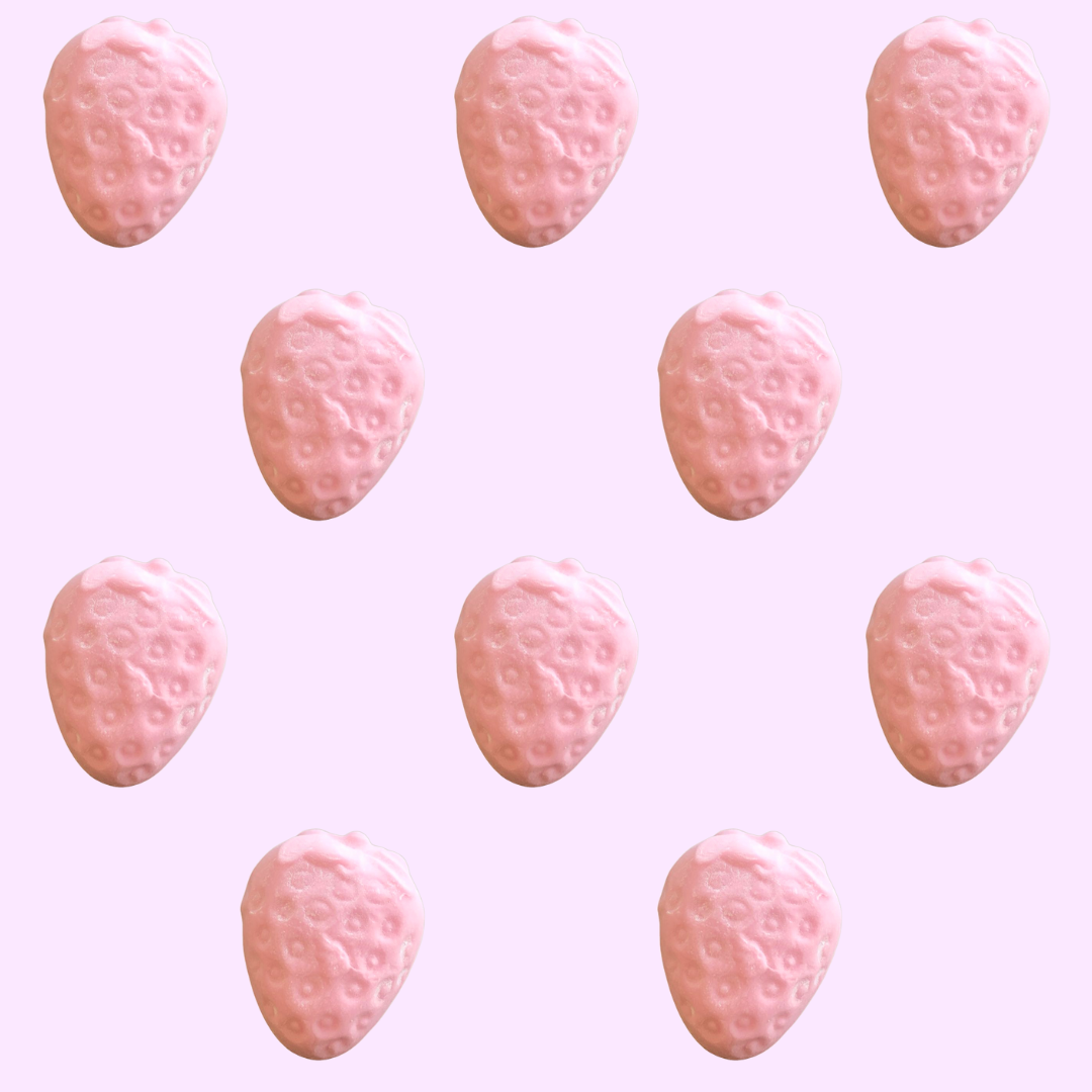 strawberry shaped marshmallows from Sweden