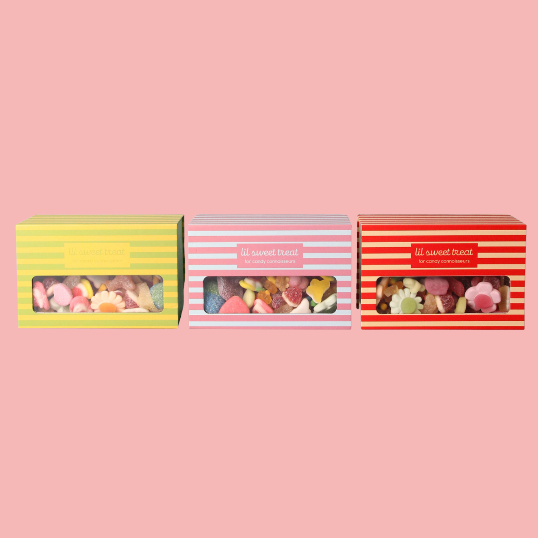 lil sweet treat striped gift boxes