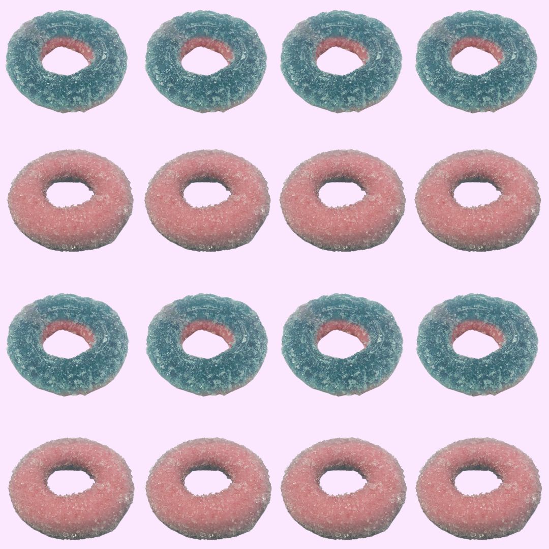 tricolor sour rings from Sweden