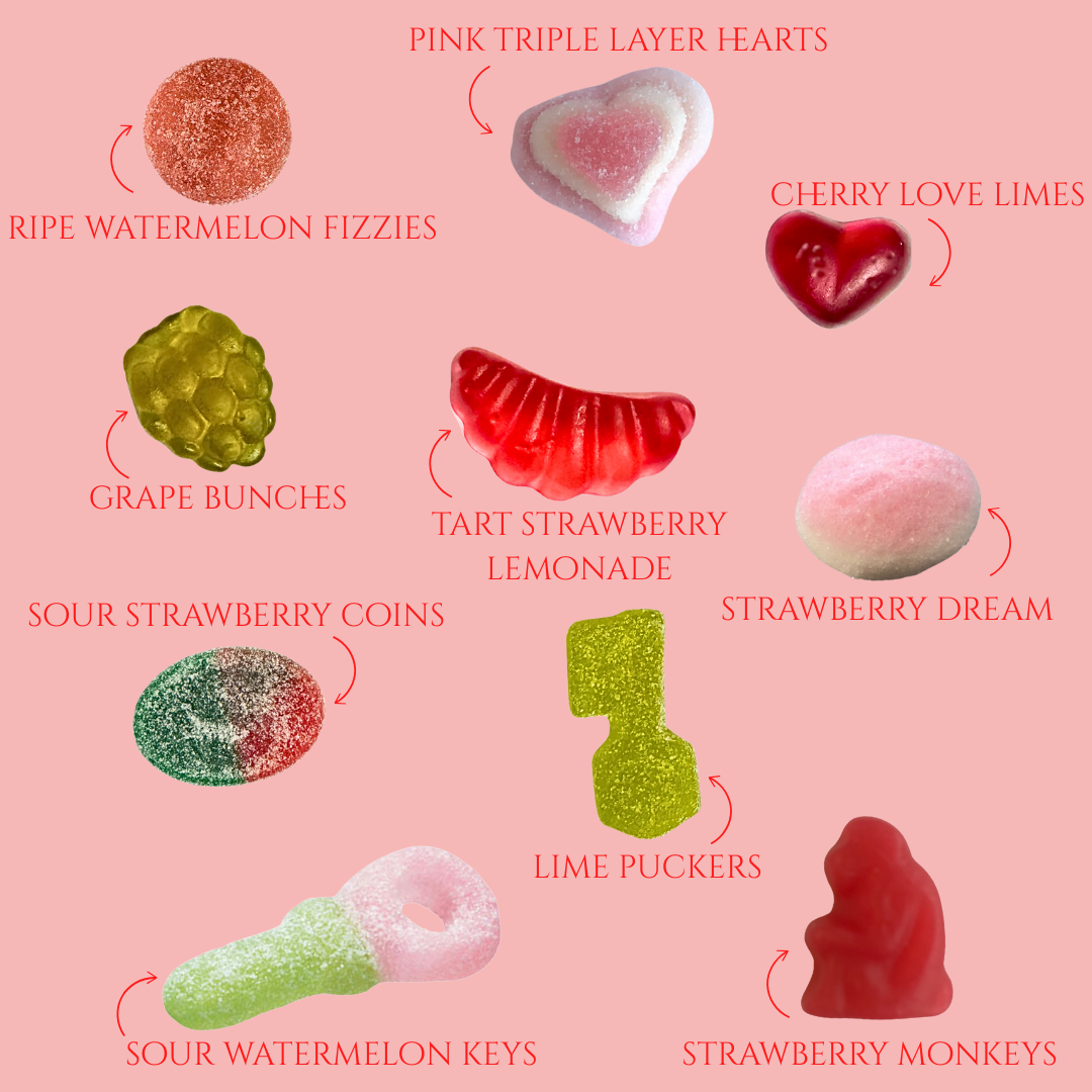 wickedly sweet: sweet + sour gummy candy mix (1lb)