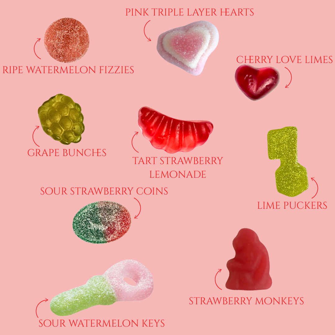 wickedly sweet: sweet + sour gummy candy mix (1lb)